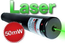 Firebolt 50mW v2.0 Grønn laser. 18 års grense. Grey-M plating